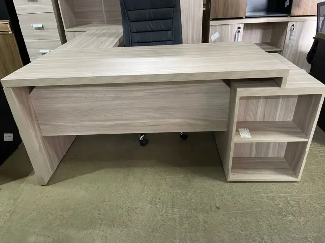 MESA DIRETIVA EM L PAINEL BIANC- MÓVEIS IKONMIXOFFICE