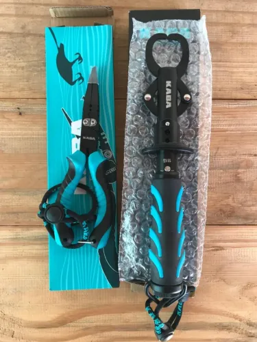 Kit Alicate De Pesca Contenção E De Bico Kaba Inox - Novo