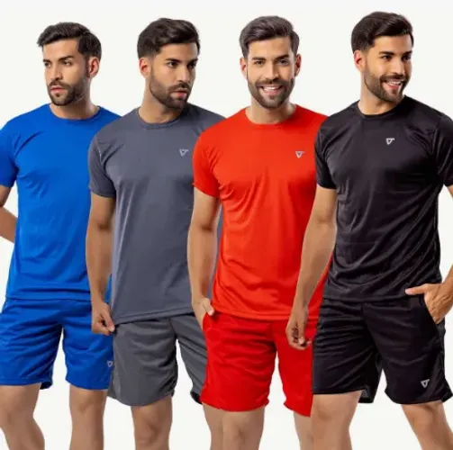 Conjunto Fitness Dry Fit Masculino Camisa e Short Academia Futebol Treino Bike z1347