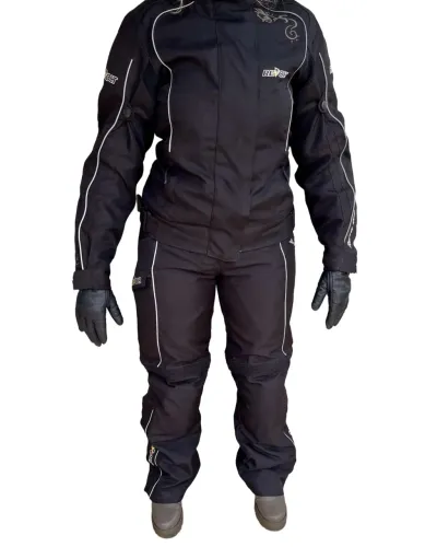 Conjunto Feminino de Motociclismo Revolt Girl - Jaqueta + Calça + Luvas + Joelheiras
