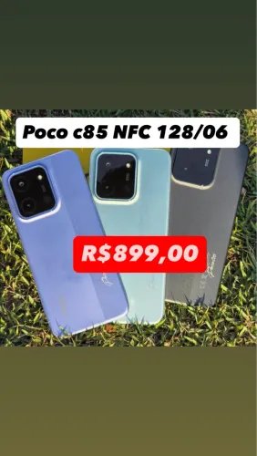 Xiaomi Poco c85 Com NFC 128/06 Novo Verde Roxo Preto R$899,00 Entregamos 