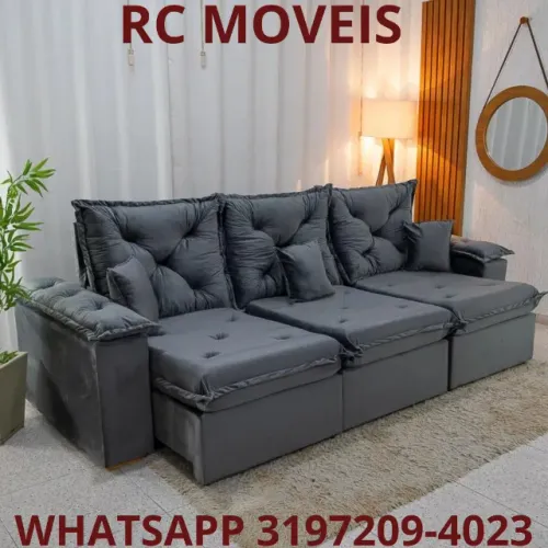 Sofá Londres 3 Módulos Retrátil e Reclinável 2,70m - Elegância e Conforto