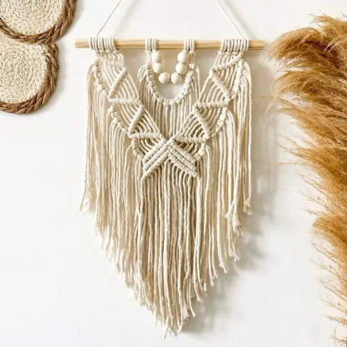 Macramê de Parede Artesanal - Decoração Boho Chic