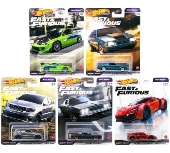 Set Hot Wheels Premium Fast & Furious Fast Stars