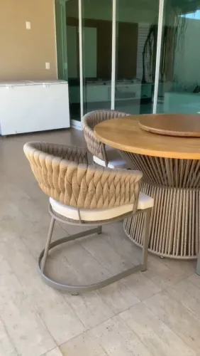 CADEIRA LUXUOSA DE TRICÔ NÁUTICO