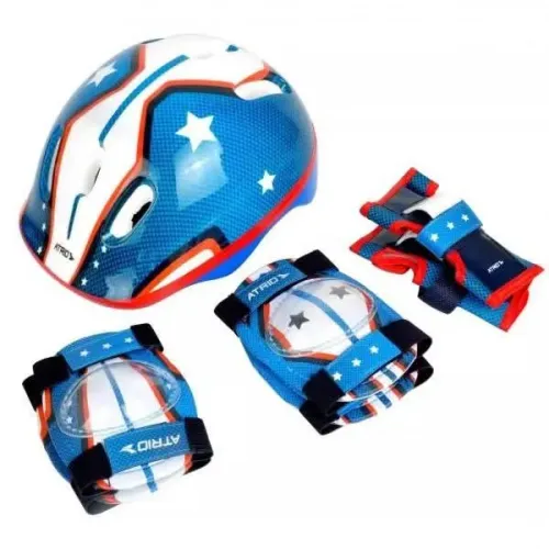 8 Kit de proteção para ciclismo infantil - capacete, joelheiras e cotoveleiras