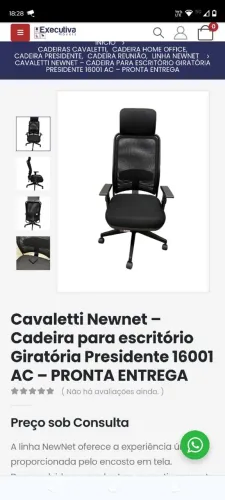 Cadeira para Escritório Presidente 16001 AC - Cavaletti Newnet