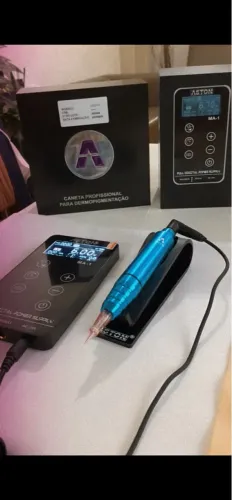 Maquina de Tatuagem Aston Pen CREATE + fonte em perfeito estado 
