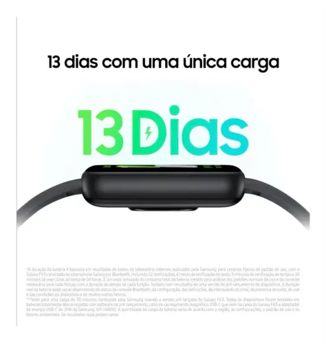 Smartwatch Samsung Galaxy Fit3 Display 1.6" Grafite