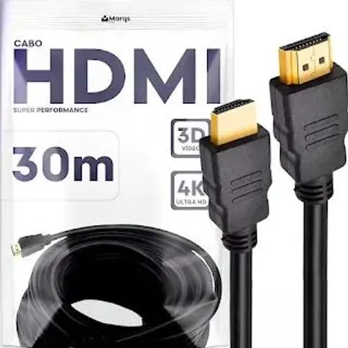 Cabo HDMI 30m - Alta Performance - 4K e 3D