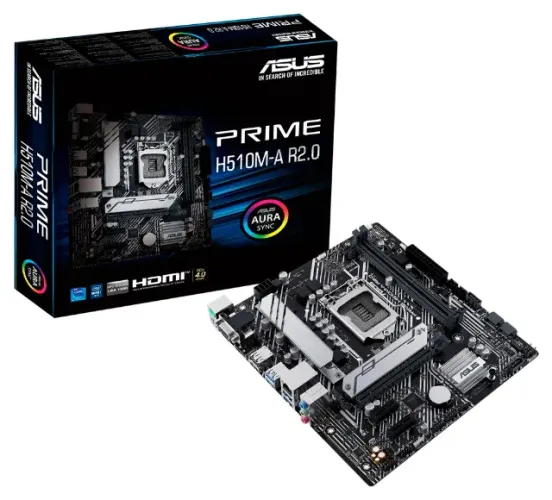 Placa Mãe ASUS Prime H510 M-A R2.0, DDR4, LGA 1200, 10 e 11 Gerações, Nova, Lacrada 