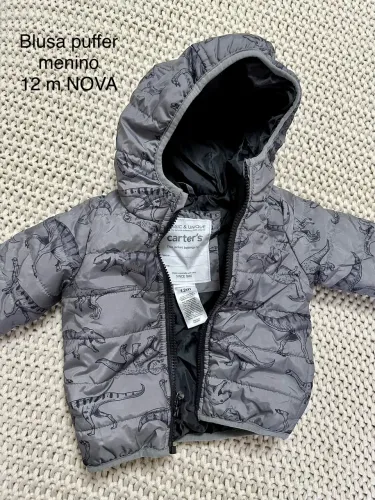 Blusa Carters 12m NOVA menino jaqueta puffer