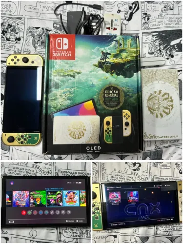Nintendo Switch OLED edição especial Zelda - DESBLOQUEADO