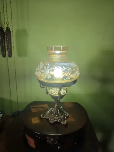 Abajur vintage bronze antigo dourado