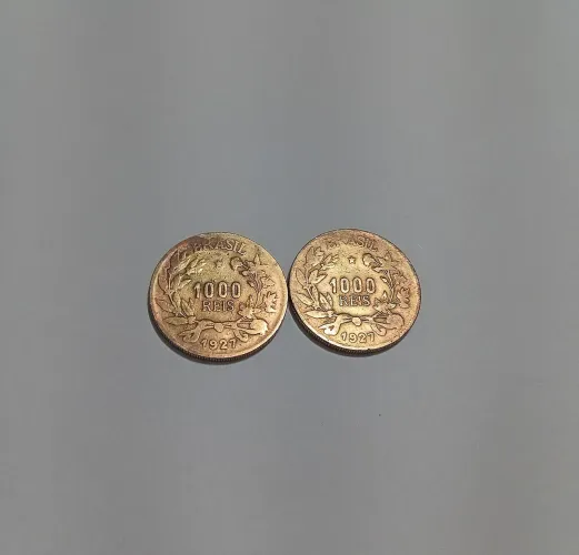 Moedas antigas mil réis de 1927 (leia a descrição!!!)