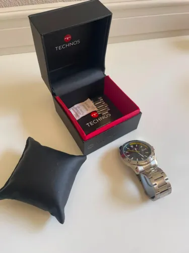 Relógio Technos Masculino Militar Prata A Prova D´água 2115NAQ/1P