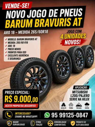 Vende-se Jogo de Pneus AT - Aro 18