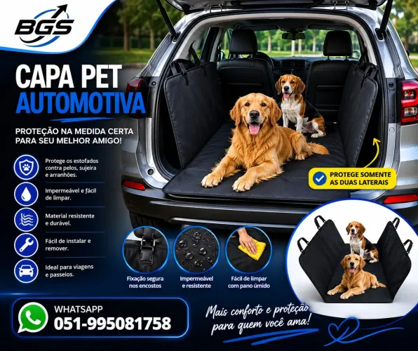 Capa Pet Automotiva Impermeável Proteção Banco Carro Promoção 