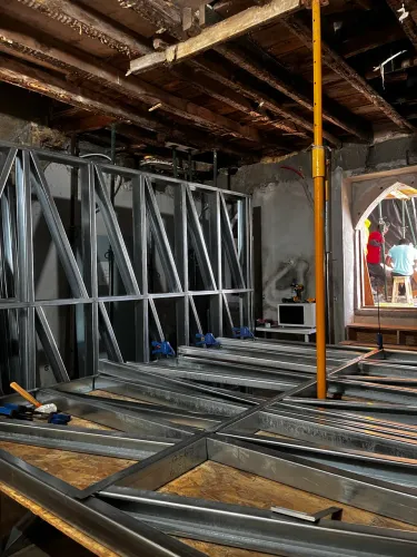 Construção Steel freme, Drywall e pintura