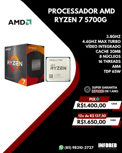 Processador AMD Ryzen 7 5700G