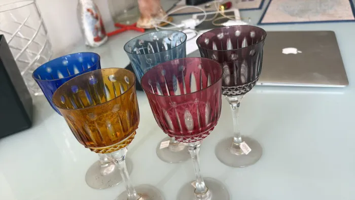 5 taças de cristal lapidado strauss vinho tinto 290 ml