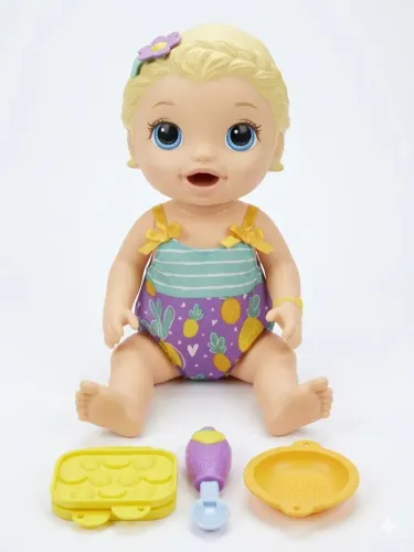 Boneca baby Alive lanchinhos divertidos loira usada