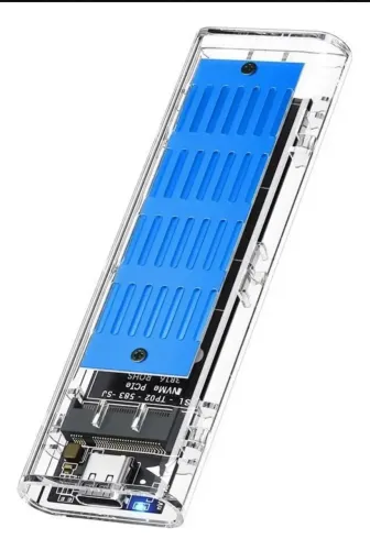 Case externo para ssd m.2 Nvme Transparente Tipo-c 