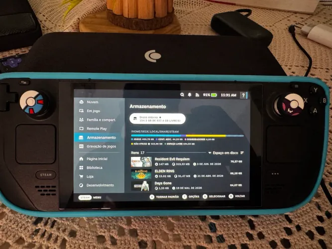 Steam Deck LCD 1TB NVMe Completo + Grip Premium + Case Original
