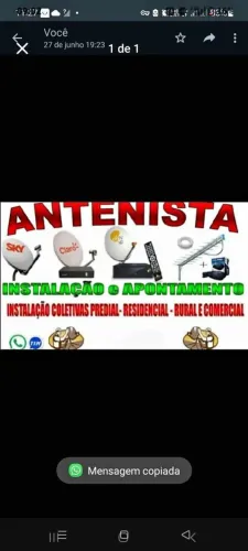 Técnico  antenista sky claro oi  instalação e manutenção de antenas 