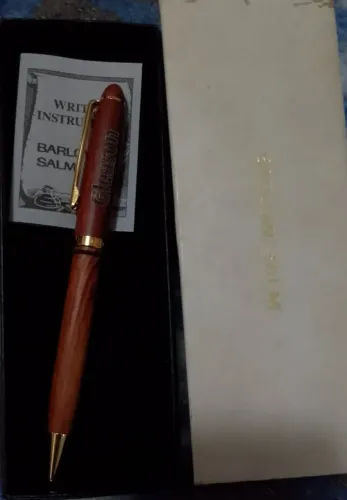 Caneta  Barlow Salm Wood Grain década de 90