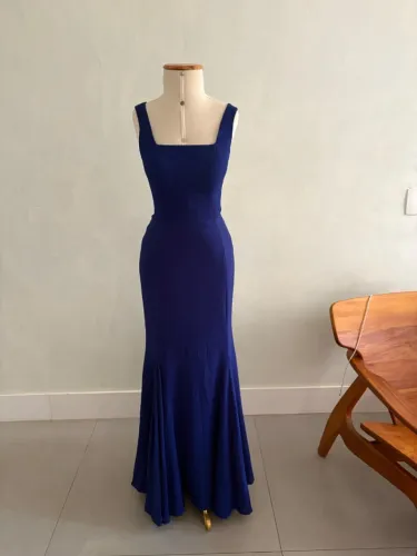 Vestido de Festa Azul Escuro