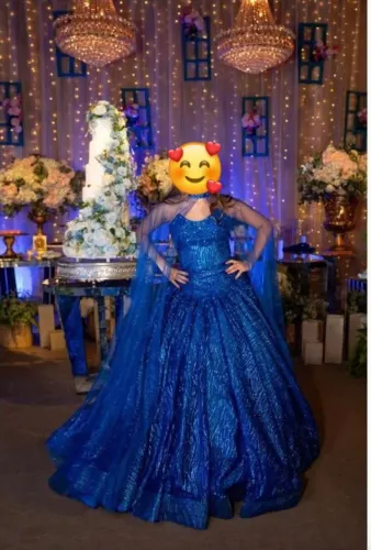Vestido de debutante Azul