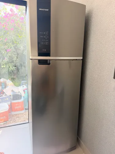 Geladeira Brastemp Frost Free Duplex 400 Litros Inox com Freeze Control - BRM54HK