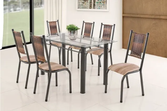CONJUNTO C/6 CADEIRAS NEW ITÁLIA KAPPESBERG Dividimos Em Até 10x Sem Juros