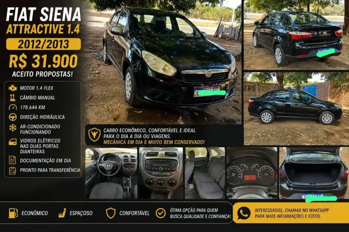 Fiat Grand Siena Attrac. 1.4 EVO F.flex 8V 2013