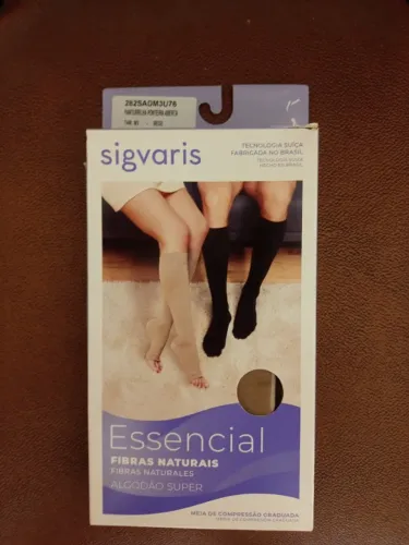 Meia 3/4 Algodão Super 232 Ad 20-30 Mmhg Sigvaris Aberta