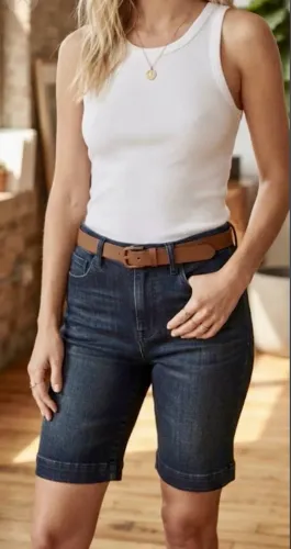 bermuda jeans zara woman alongada