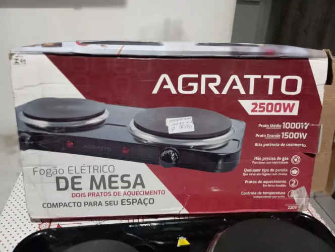 Fogão elétrico de mesa de duas bocas 220V