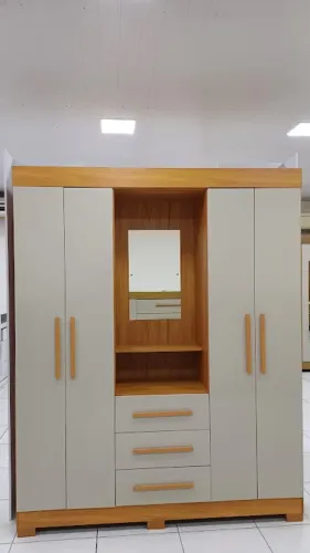 Guarda Roupa Estilo Capelinha 4 portas 3 Gavetas Produtos de Fábrica Recebe Embalado