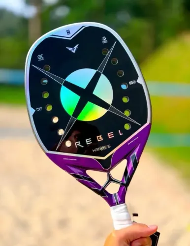 Raquete Beach Tennis Heroes Rebel 2026 Spotto Roxo E Preto
