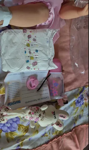 BRASTOY Boneca Reborn Original de Silicone 55cm