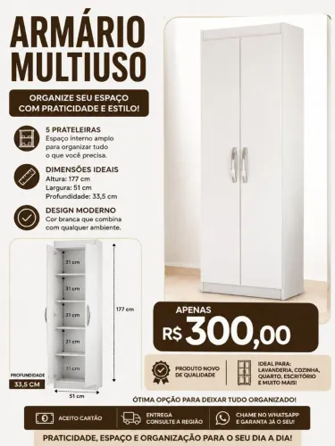 Armário multiuso novo
