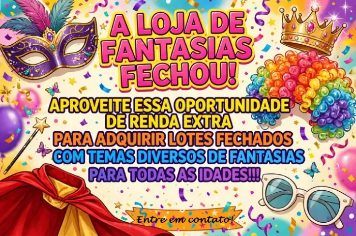 Lotes fechados de fantasias (adulto, infantil - todas as idades)