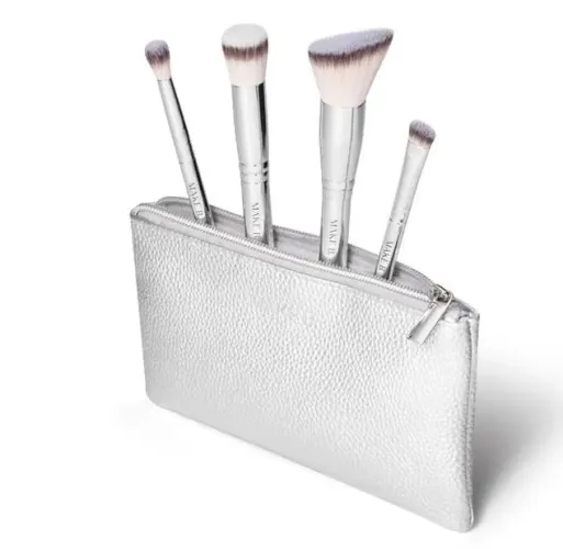 Kit Pincel De Maquiagem Silver Make B, novo na embalagem lacrada.