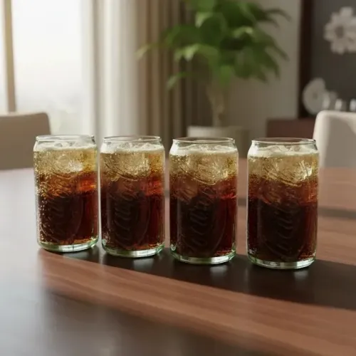 Kit 4 Copos Vidro Coca-cola Formato Lata 360ml Colecionador (Usado)