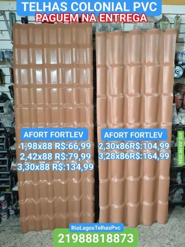 Telhas de PVC AFORT FORTLEV PAGUEM NA ENTREGA 