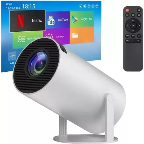 Projetor Android 11 Smart Hy300 4K Portátil Tv Celular