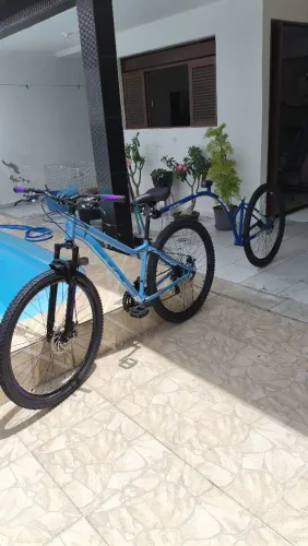 Bicicleta Bike Caroninha Aro 29 Azul + MTB GTA 29 Azul cabeamento Interno Rolamentada 2026