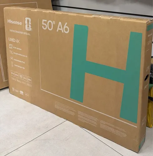 Tv Led 4 k HISENSE 50 Polegadas na caixa