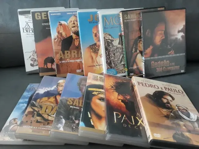 Bíblia 13 Dvds Gênesis Abraão Moisés Sansão Gideão Ruth Davi Salomão Esther Cristo e Pedo